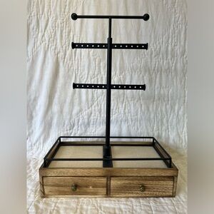 Keebofly Jewelry Organizer Metal & Wood Basic Storage